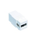 [MVT 200 122] Keystone connecteur USB2.0-A prise &gt; USB2.0-B prise, blanc, 