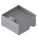 [UBD 212 301] Unterflur-Bodendose UBD 210 aus Chromstahl inkl. Deckel mit Kante, 30mm Vertiefung und 1 Schnurauslass