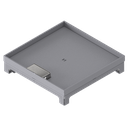 [UBD 324 201] Unterflur-Bodendose UBD 320 aus Chromstahl inkl. Deckel mit Kante, 20mm Vertiefung und 1 Schnurauslass