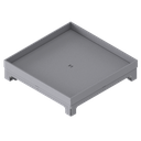 [UBD 324 255] Boîte de sol UBD 320 en acier inoxydable, inclus couvercle avec bord, fermé, et évidement de 25mm