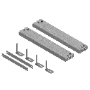 Aufstock-Rahmen aus SVZ inkl. 95mm Niv.Schrauben zu UBD 260 und 320