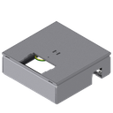 Boîte de sol UBD 160 small en acier inoxydable avec couvercle en 4mm AGS, sans bord (de protection), avec découpe