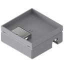 [UBD 167 201] Unterflur-Bodendose UBD 160 small aus Chromstahl inkl. Deckel mit 20mm Vertiefung und 1 Schnurauslass