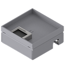 Unterflur-Bodendose UBD 160 small aus Chromstahl inkl. Deckel mit Kante, geschlossen, 20mm Vertiefung und 1 Bürstenauslass