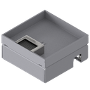 [UBD 167 252] Boîte de sol UBD 160 small en acier inoxydable, couvercle avec bord, fermé, évidement de 25mm et 1 sortie de brosse inclus 