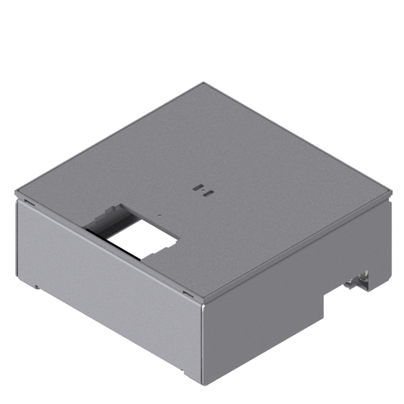 [UBD 212 001] Boîte de sol UBD 210 avec couvercle en 4mm AGS, sans bord (de protection), avec découpe
