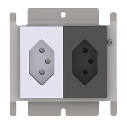 [UBD 100 118] Steckdoseneinsatz für 2x FLF, inkl. 1x T13 ws + 1x T13 sz