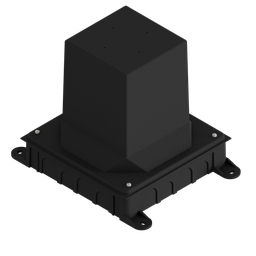 [UBD 100 150] Boîte d'encastrement en plastique noir pour UBD 100, en haut: 110x110mm, en bas: 180x230mm, H: 185mm 
