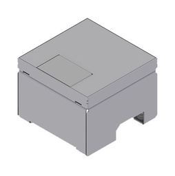 [UBD 130 127] Boîte de sol couvercle finition acier inoxydable et sortie de cordon inclus