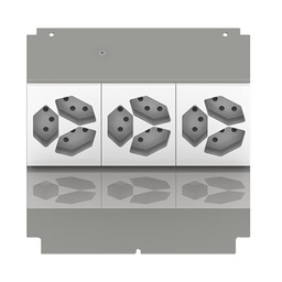 [UBD 210 222] Élément de prise pour 6 FLF, inclus 3x 3xT13 blanc