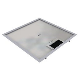 [DBR 260 051] Doppelboden-Auslass DBR 260 aus Chromstahl inkl. Deckel (SVZ) mit 5mm Vertiefung, Rand und 1 Bürstenauslass