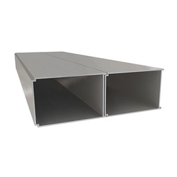 [UFK 150 050] Canal de sol noyé 2 goulettes, aluminium 150x50mm