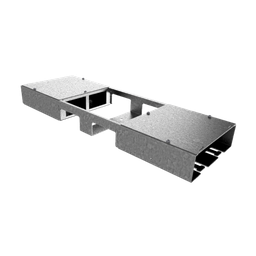 [DBH 200 200] Boîte double pour 2x2 FLF horizontale en AGS 1.25mm, vide