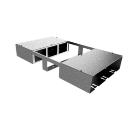 [DBV 200 600] Boîte double pour 2x6 FLF verticale en AGS 1.25mm, vide