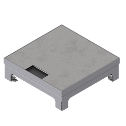 [UBD 215 208] Boîte de sol UBD 210 small en acier inoxydable avec couvercle et 1 sortie de brosse inclus