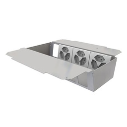 [UBD 321 336] Steckdoseneinsatz vertikal für 2x7 FLF inkl. 3x 3xT13, weiss