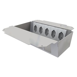 [UBD 261 271] Steckdoseneinsatz vertikal für 2x5 FLF inkl. 5x 1xT13, weiss