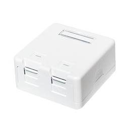 [MVT 200 141] boîtier vide en surface Keystone, pour 2xRJ45 UTP, blanc,