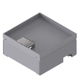 [UBD 212 201] Unterflur-Bodendose UBD 210 aus Chromstahl inkl. Deckel mit Kante, 20mm Vertiefung und 1 Schnurauslass