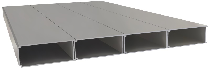 Produktbild UFK 300 030  -  Unterflur-Kanal UFK 30, 4-zügig, 300 x 30 x 2000 mm