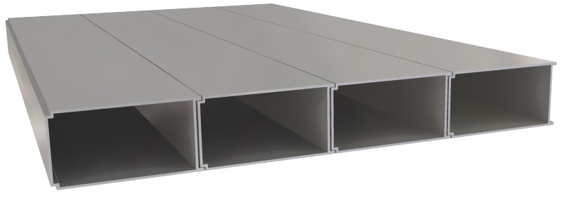 Produktbild UFK 300 040 - Unterflur-Kanal UFK 40, 4-zügig, 300 x 40 x 2000 mm