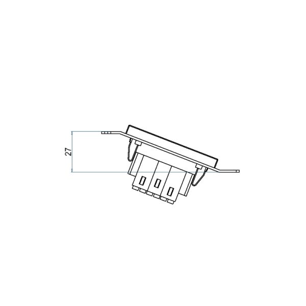 Produktbild UBD 100 118  -  Steckdoseneinsatz für 2x FLF, inkl. 1x T13 ws + 1x T13 sz