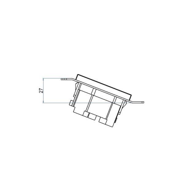 Produktbild UBD 100 119  -  Steckdoseneinsatz für 2x FLF, inkl. 1x 3xT13 weiss