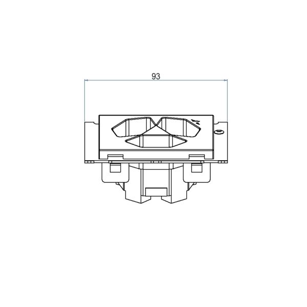 Produktbild UBD 100 120  -  Steckdoseneinsatz für 2x FLF, inkl. 1x 3xT13/s weiss