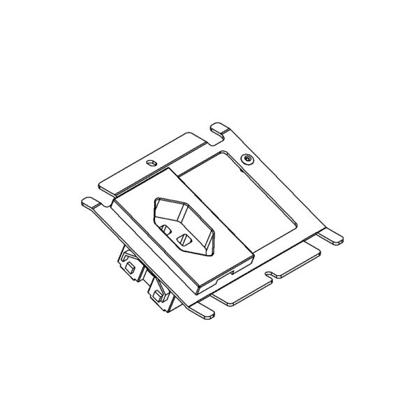 Produktbild UBD 100 121  -  Steckdoseneinsatz für 2x FLF, inkl. 1x T23 weiss