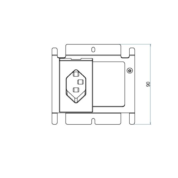 Produktbild UBD 100 121  -  Steckdoseneinsatz für 2x FLF, inkl. 1x T23 weiss