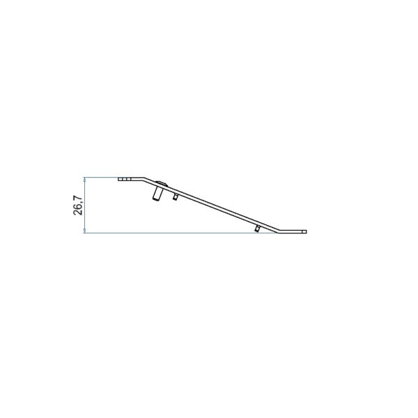 Produktbild UBD 100 145  -  Steckdoseneinsatz mit 2x 45x45-Ausschnitten, leer