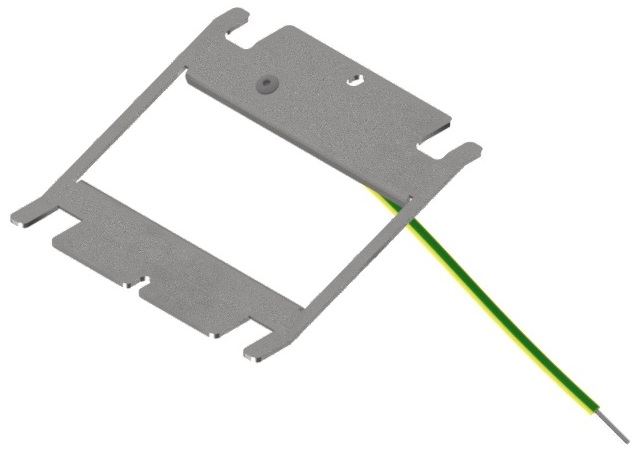 Produktbild UBD 100 145 - Steckdoseneinsatz mit 2x 45x45-Ausschnitten, leer