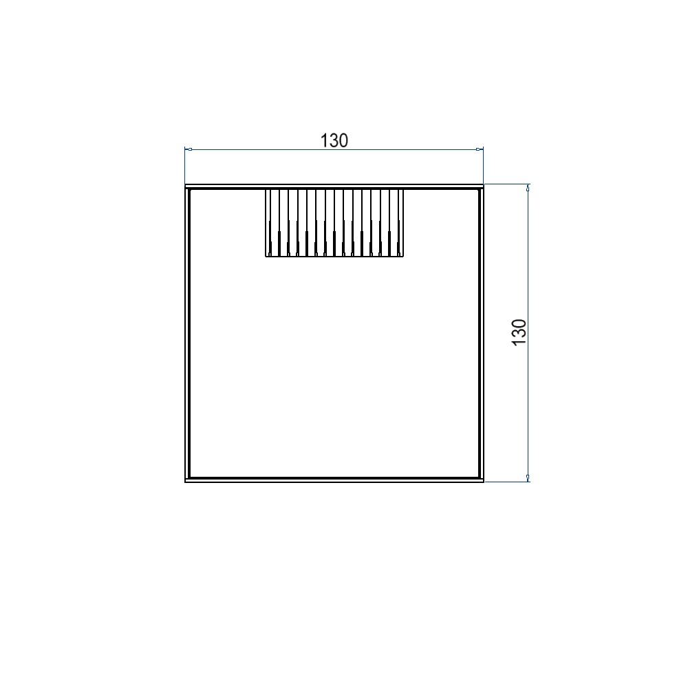 Produktbild UBD 130 128 - Unterflur-Bodendose UBD 130 inkl. belegtem Deckel aus Chromstahl, geschliffen, und 1 Bürstenauslass