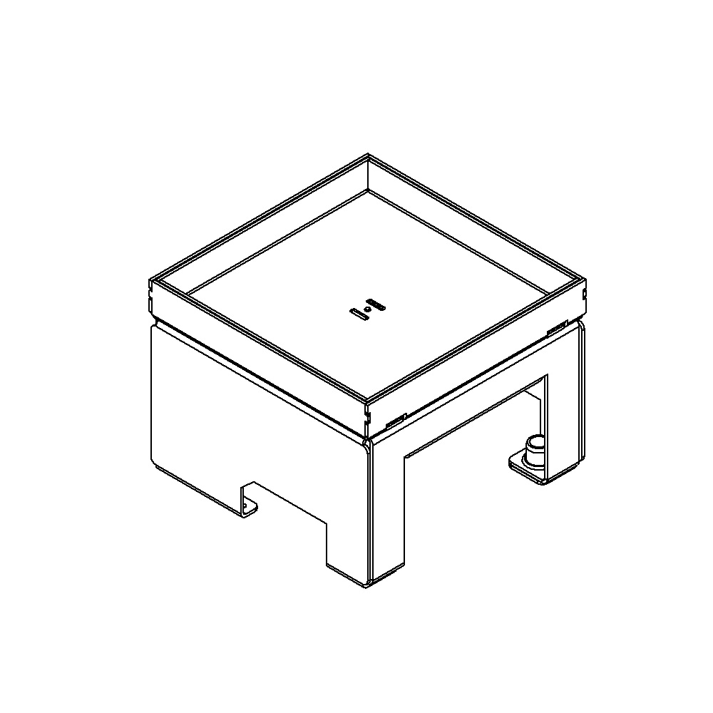 Produktbild UBD 130 129 - Unterflur-Bodendose UBD 130 inkl. Blinddeckel mit Kante und 15mm Vertiefung