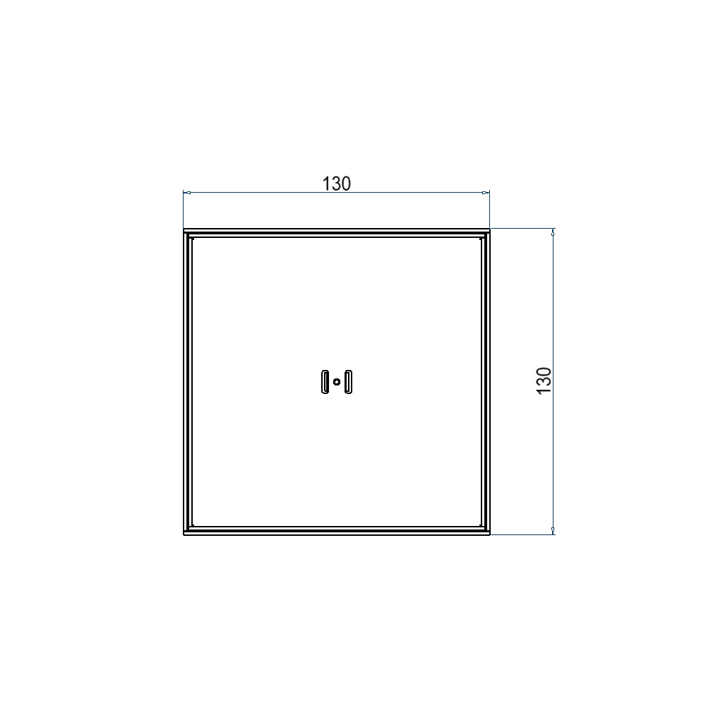 Produktbild UBD 130 129 - Unterflur-Bodendose UBD 130 inkl. Blinddeckel mit Kante und 15mm Vertiefung