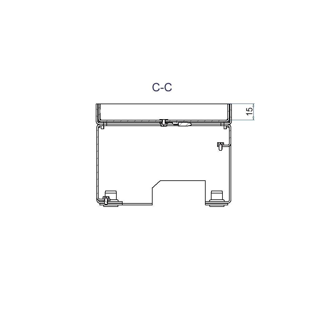 Produktbild UBD 130 129 - Unterflur-Bodendose UBD 130 inkl. Blinddeckel mit Kante und 15mm Vertiefung