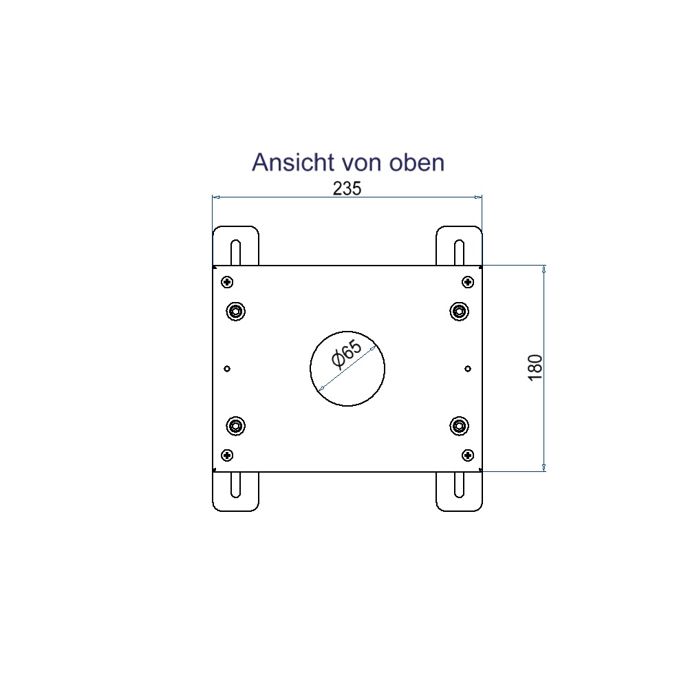 Produktbild UBD 130 165 - Aufstock-Rahmen aus SVZ inkl. 95mm Nivellierschrauben zu Unterflur-Bodendose UBD 100 und 130