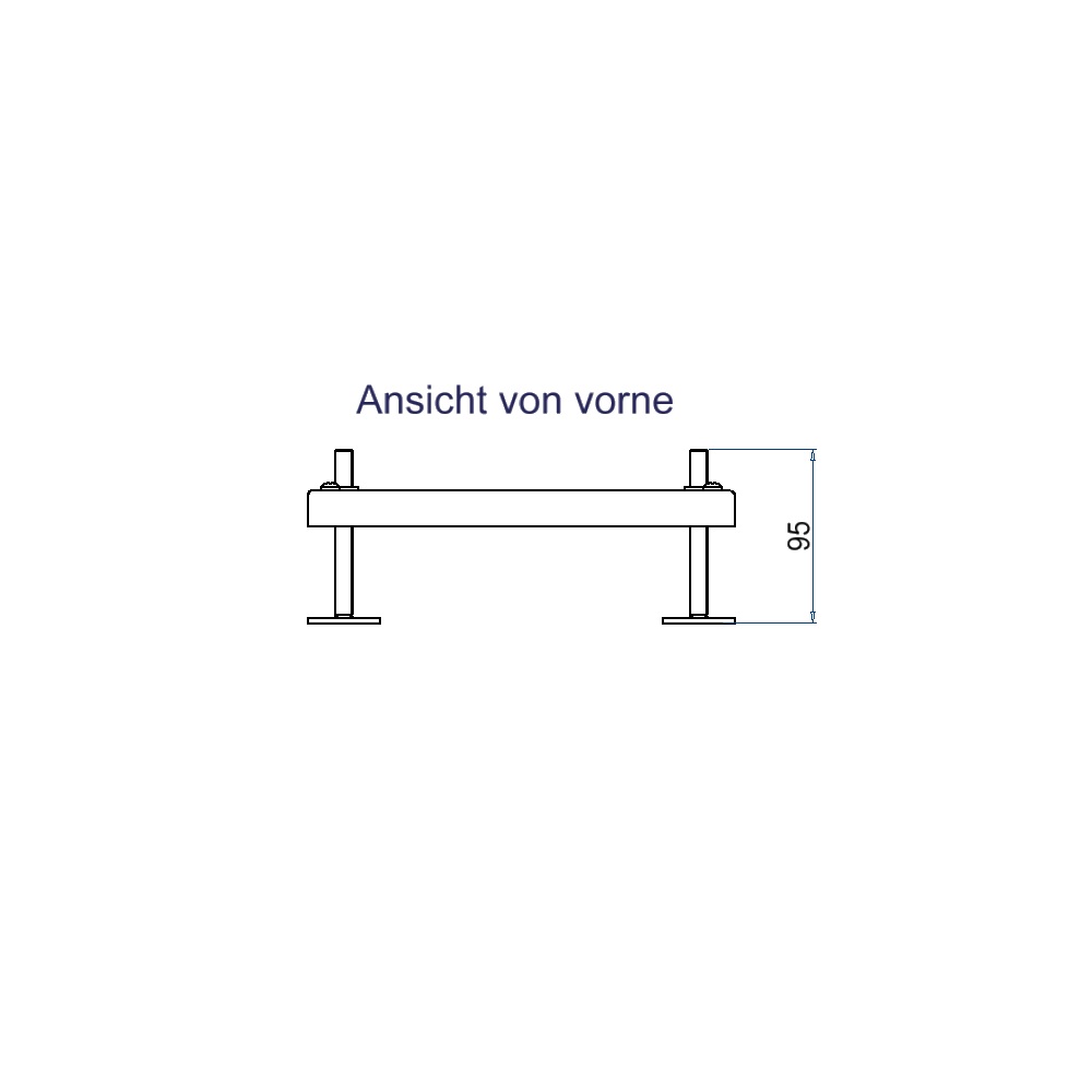 Produktbild UBD 130 165 - Aufstock-Rahmen aus SVZ inkl. 95mm Nivellierschrauben zu Unterflur-Bodendose UBD 100 und 130