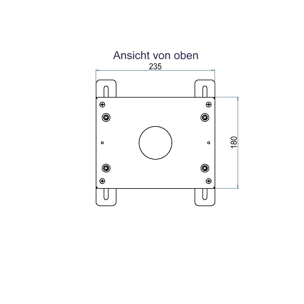 Produktbild UBD 130 166 - Aufstock-Rahmen aus SVZ inkl. 170mm Nivellierschrauben zu Unterflur-Bodendose UBD 100 und 130