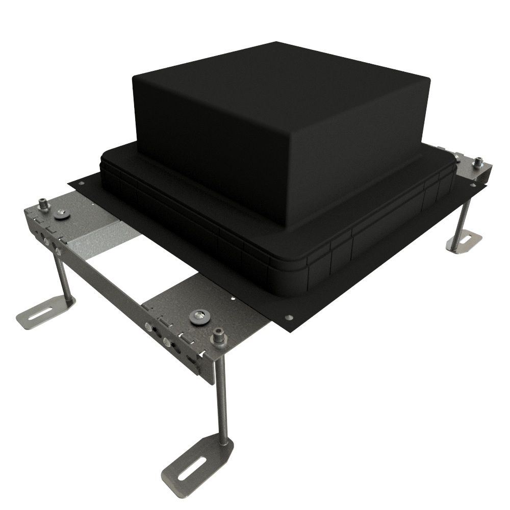 Produktbild UBD 130 166 - Aufstock-Rahmen aus SVZ inkl. 170mm Nivellierschrauben zu Unterflur-Bodendose UBD 100 und 130