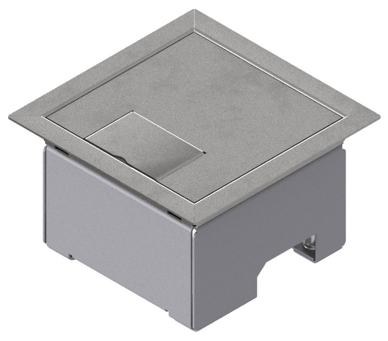 Produktbild UBD 131 127  -  Unterflur-Bodendose UBD 130 mit Rand inkl. belegtem Deckel und 1 Schnurauslass