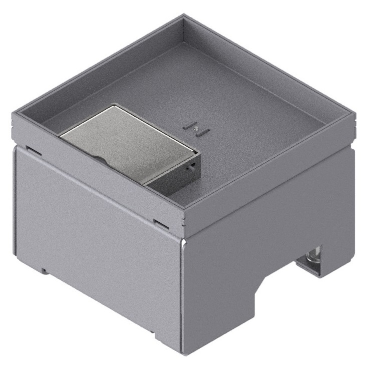 Produktbild UBD 130 125  -  Unterflur-Bodendose UBD 130 inkl. Deckel mit Kante, 15mm Vertiefung und 1 Schnurauslass