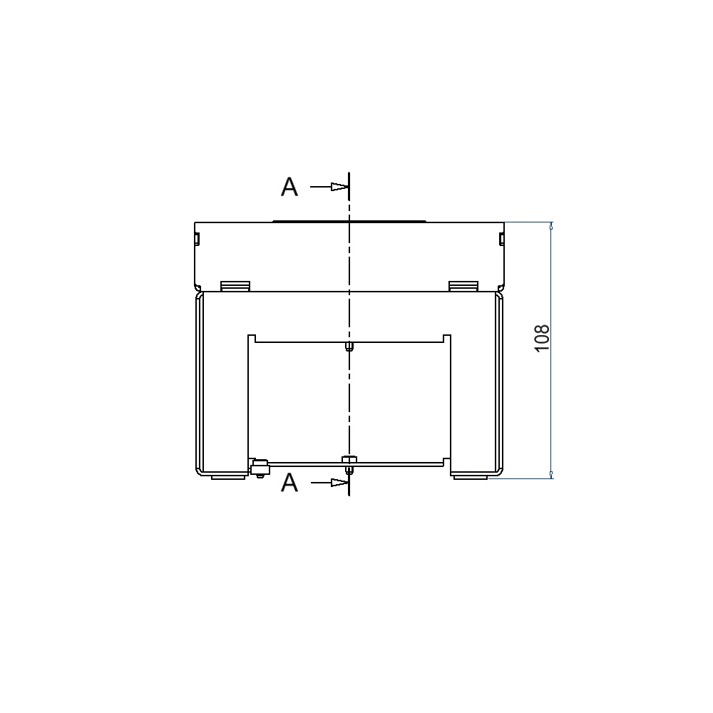 Produktbild UBD 132 252 - Unterflur-Bodendose UBD 130 inkl. Deckel mit Kante, 25mm Vertiefung und 1 Bürstenauslass