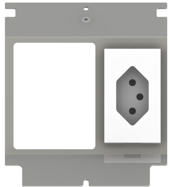 Produktbild UBD 133 136  -  Steckdoseneinsatz für 3 FLF, leer, mit 1x T13 weiss