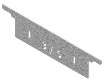 Produktbild UBK 200 003 - Unterflur-Bodenkanal UBK 200 Endstück-Kante für 3 und 5mm Vertiefung