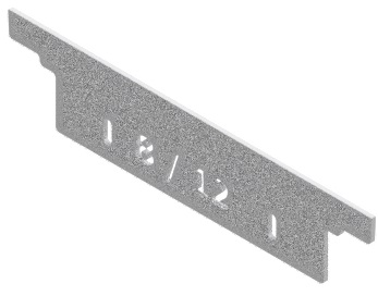 Produktbild UBK 200 008 - Unterflur-Bodenkanal UBK 200 Endstück-Kante für 8 und 12mm Vertiefung