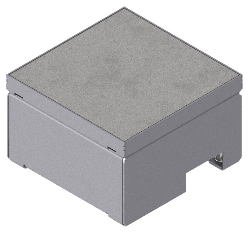 Produktbild UBD 160 153  -  Unterflur-Bodendose UBD 160 inkl. belegtem Blinddeckel aus Chromstahl, geschliffen