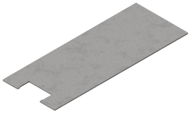 Produktbild UBK 201 002  -  Deckel flach mit Ausschnitt für Bürstenauslass zu UBK 200, für alle Belagshöhen