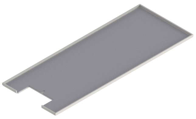 Produktbild UBK 201 055  -  Deckel für Bürstenauslass zu UBK 200 mit Kante geschlossen, für 5mm Vertiefung