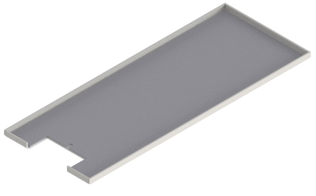 Produktbild UBK 201 085  -  Deckel für Bürstenauslass zu UBK 200 mit Kante geschlossen, für 8mm Vertiefung